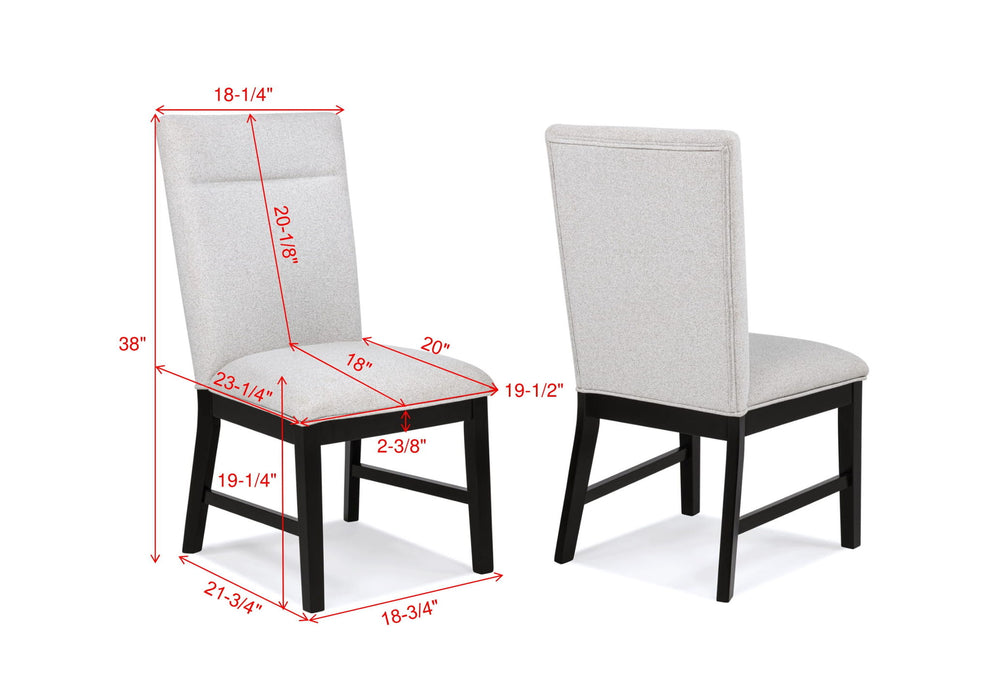 Sebastian - Side Chair (Set of 2) - Black / Gray – Chair Sets by Crown Mark at Furniture Wholesale Plus , Nashville furniture store