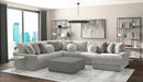 Canyon - 4 Piece Sectional With Cuddler Seat Cushions, Included Accent Pillows And Cocktail Ottoman (Right Side Facing Chaise) - Platinum – 2 Piece Living Room Sets by Jackson at Furniture Wholesale Plus , Nashville furniture store
