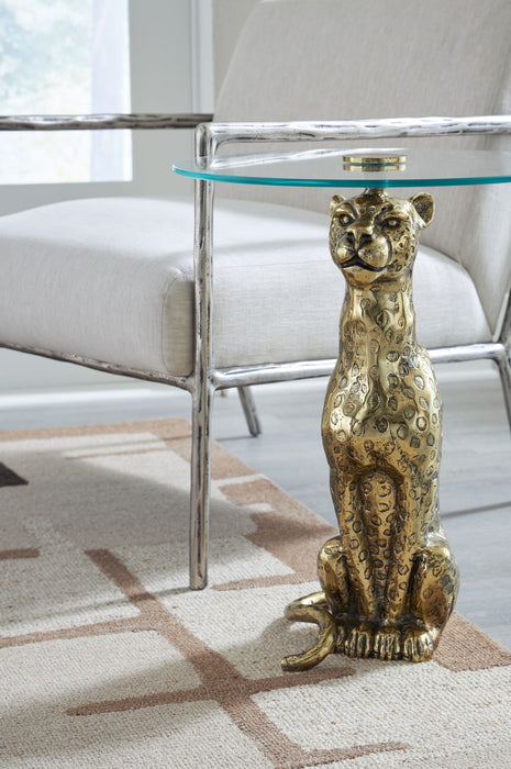 Vallain - Accent Table - Antique Gold Finish – Accent Tables by Signature Design by Ashley® at Furniture Wholesale Plus , Nashville furniture store