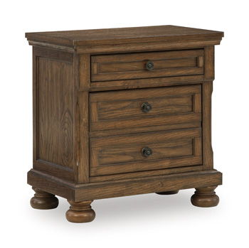 Zackaryn - Two Drawer Night Stand - Warm Brown – Accent Nightstands by Signature Design by Ashley® at Furniture Wholesale Plus , Nashville furniture store