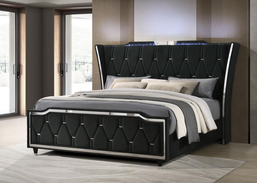 Lorient - LED Upholstered Bed – Upholstered Beds by Coaster Fine Furniture at Furniture Wholesale Plus , Nashville furniture store