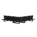 Cabana - Three Piece Outdoor Living Set - Black – Stationary Sectionals by Elements International at Furniture Wholesale Plus , Nashville furniture store