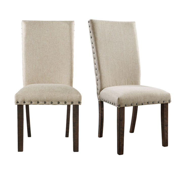 Jax - Upholstered Side Chair (Set of 2) - Cream – Chair Sets by Elements International at Furniture Wholesale Plus , Nashville furniture store