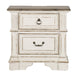 Abbey Park - 2 Drawer Nightstand With Charging Station - Antique White – Nightstands w/ Charging Stations by Liberty Furniture at Furniture Wholesale Plus , Nashville furniture store