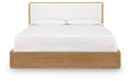 Pamaria - King Upholstered Bed - Light Brown – Upholstered Beds by Signature Design by Ashley® at Furniture Wholesale Plus , Nashville furniture store