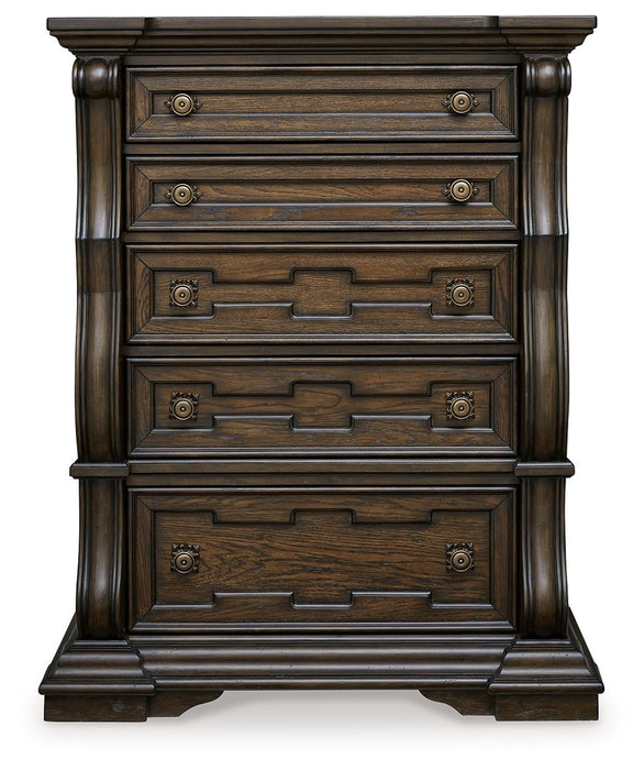 Maylee - Five Drawer Chest - Dark Brown – Accent Chests by Signature Design by Ashley® at Furniture Wholesale Plus , Nashville furniture store