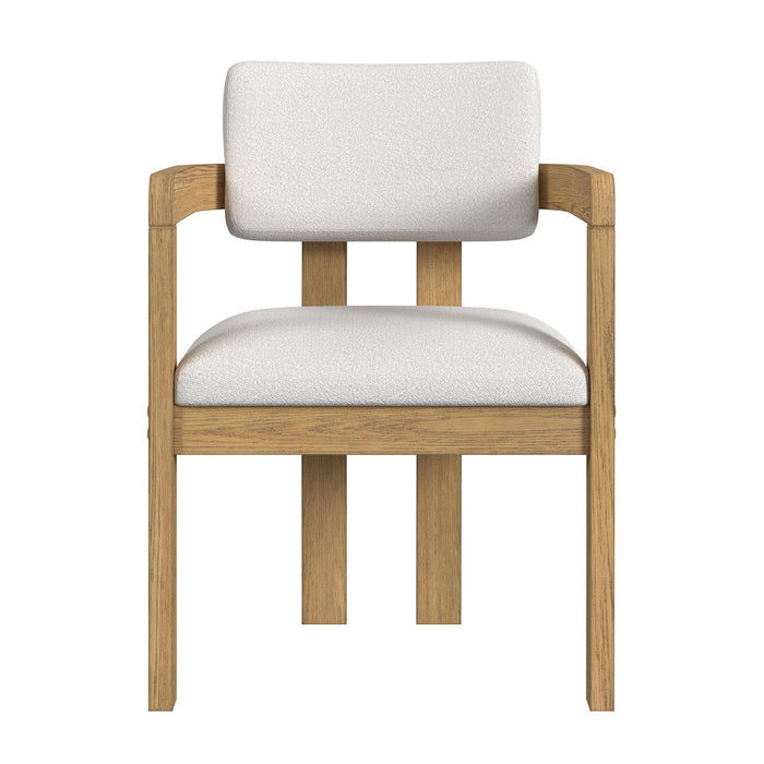 Portland - Fabric Arm Chair (Set of 2) - Natural / Snow White – Chair Sets by Elements International at Furniture Wholesale Plus , Nashville furniture store