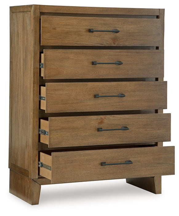 Sherbana - Five Drawer Chest - Light Brown – Accent Chests by Signature Design by Ashley® at Furniture Wholesale Plus , Nashville furniture store