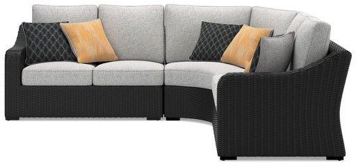 Beachcroft - 3-Piece Outdoor Sectional - Black – Stationary Sectionals by Signature Design by Ashley® at Furniture Wholesale Plus , Nashville furniture store