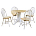 Allison - 5 Piece Round Drop Leaf Dining Table Set - White - Premium 5 Piece Dining Room Sets from CoasterEveryday - Just $599! Shop now at Furniture Wholesale Plus  We are the best furniture store in Nashville, Hendersonville, Goodlettsville, Madison, Antioch, Mount Juliet, Lebanon, Gallatin, Springfield, Murfreesboro, Franklin, Brentwood