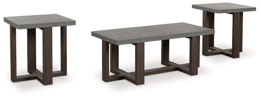 Dynnford - Occasional Table Set (Set of 3) - Gray / Brown – Table Sets by Signature Design by Ashley® at Furniture Wholesale Plus , Nashville furniture store