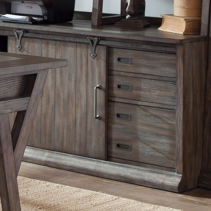 Stone Brook - Computer Credenza - Rustic Saddle – Credenzas by Liberty Furniture at Furniture Wholesale Plus , Nashville furniture store