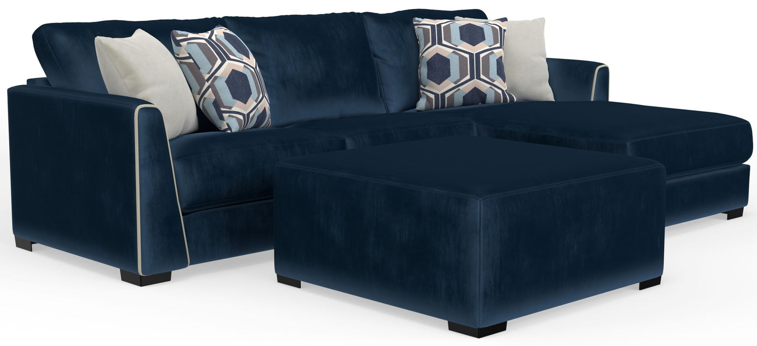 Jetson - Sectional With Comfort Coil Seat Cushions, Included Accent Pillows & Cocktail Ottoman – 2 Piece Living Room Sets by Jackson at Furniture Wholesale Plus , Nashville furniture store