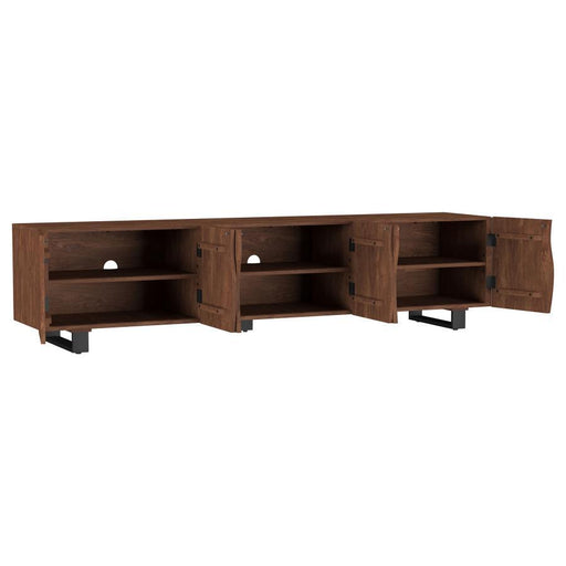 Trask - Wood TV Stand Media Console - Mango Brown - Premium TV Stands from Coaster Fine Furniture - Just $1049! Shop now at Furniture Wholesale Plus  We are the best furniture store in Nashville, Hendersonville, Goodlettsville, Madison, Antioch, Mount Juliet, Lebanon, Gallatin, Springfield, Murfreesboro, Franklin, Brentwood