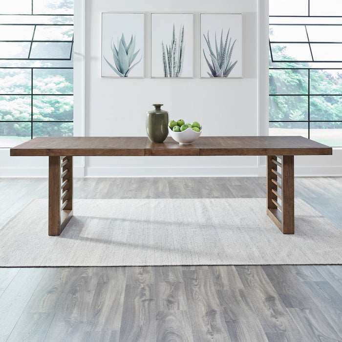 Shaker Lakes - Double Pedestal Table Set - Harvest Brown – Dining Tables with Extensions by Liberty Furniture at Furniture Wholesale Plus , Nashville furniture store
