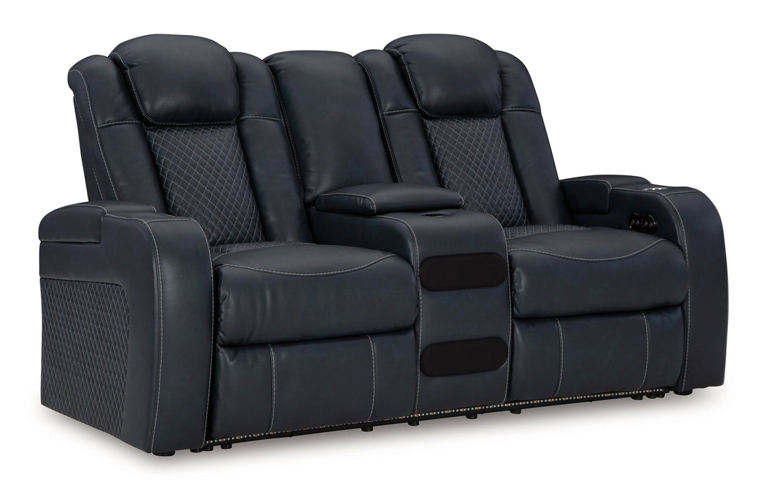 Fyne-dyme - Power Reclining Loveseat With Console/Adj Hdrst – Reclining Loveseats by Signature Design by Ashley® at Furniture Wholesale Plus , Nashville furniture store