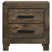 Woodmont - 2-Drawer Nightstand - Rustic Golden Brown – Accent Nightstands by CoasterEveryday at Furniture Wholesale Plus , Nashville furniture store