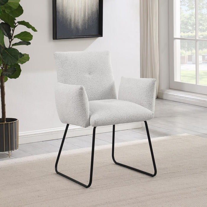 Ackland - Upholstered Dining Side Chair (Set of 2) - Light Gray – Chair Sets by Coaster Fine Furniture at Furniture Wholesale Plus , Nashville furniture store
