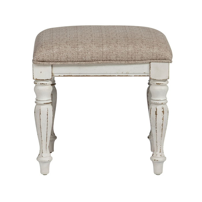 Magnolia Manor - Vanity Stool - Antique White – Vanity Stools by Liberty Furniture at Furniture Wholesale Plus , Nashville furniture store