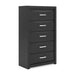 Stabotta - Five Drawer Chest - Black – Accent Chests by Signature Design by Ashley® at Furniture Wholesale Plus , Nashville furniture store