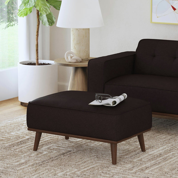 Destiny - Ottoman With Wood Base – Upholstered Ottomans by Elements International at Furniture Wholesale Plus , Nashville furniture store