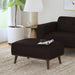 Destiny - Ottoman With Wood Base – Upholstered Ottomans by Elements International at Furniture Wholesale Plus , Nashville furniture store