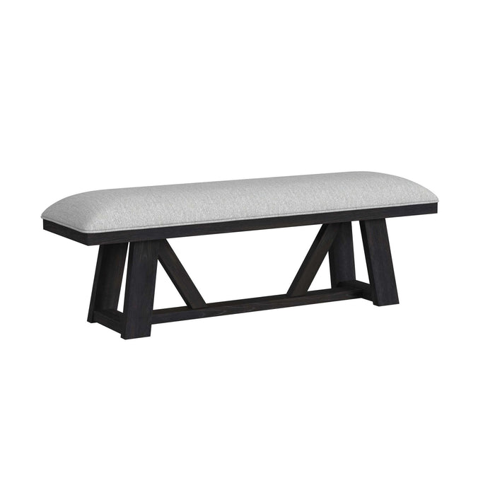 Transcend - Dining Bench - Charcoal / Light Gray – Upholstered Benches by Elements International at Furniture Wholesale Plus , Nashville furniture store