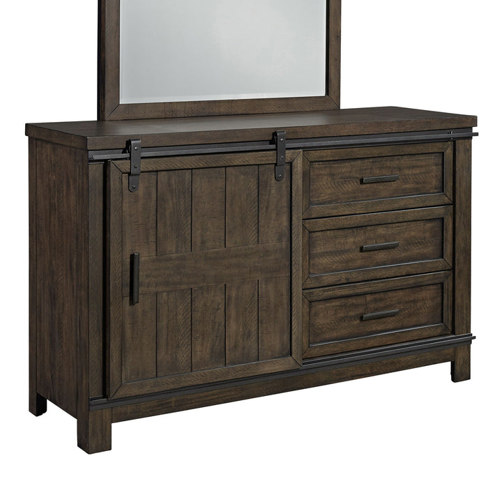Thornwood Hills - Barn Door Dresser - Rock Beaten Brown – Dressers by Liberty Furniture at Furniture Wholesale Plus , Nashville furniture store