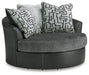 Brixley Pier - Graphite - Oversized Swivel Accent Chair - Premium Swivel Chairs from Benchcraft® - Just $668! Shop now at Furniture Wholesale Plus  We are the best furniture store in Nashville, Hendersonville, Goodlettsville, Madison, Antioch, Mount Juliet, Lebanon, Gallatin, Springfield, Murfreesboro, Franklin, Brentwood