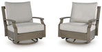 Rainier Ranch - Swivel Glider Chair With Cushion - Brown / Beige – Swivel Chairs by Signature Design by Ashley® at Furniture Wholesale Plus , Nashville furniture store