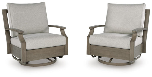 Rainier Ranch - Swivel Glider Chair With Cushion - Brown / Beige – Swivel Chairs by Signature Design by Ashley® at Furniture Wholesale Plus , Nashville furniture store
