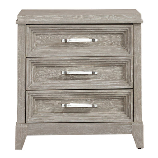 Belmar - 3 Drawer Nightstand - Washed Taupe – Accent Nightstands by Liberty Furniture at Furniture Wholesale Plus , Nashville furniture store