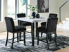 Mervannie - 5 Pc. - Counter Height Dining Table And 4 Barstools - Gray / Black – 5 Piece Dining Room Sets by Signature Design by Ashley® at Furniture Wholesale Plus , Nashville furniture store