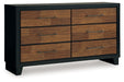 Kraeburn - Dresser - Brown / Black – Dressers by Benchcraft® at Furniture Wholesale Plus , Nashville furniture store