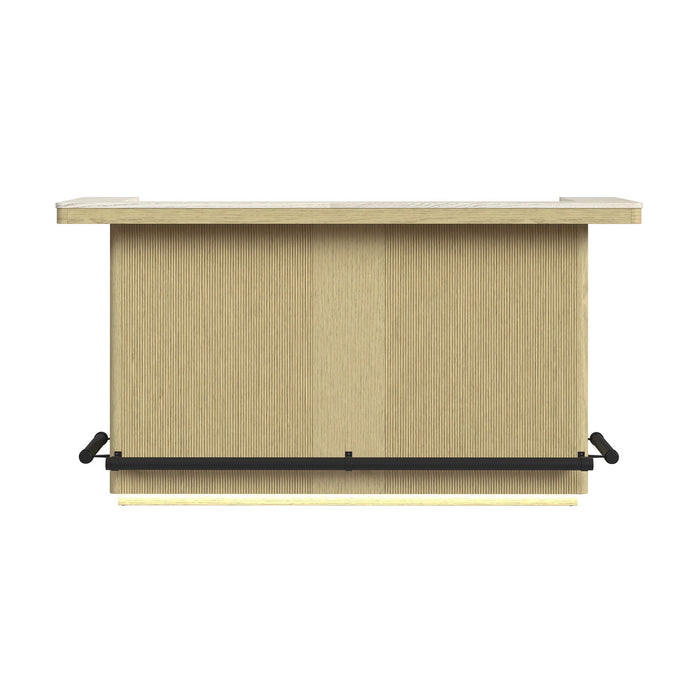 Cambrie - Bar Table With LED - Off-White And Natural – Home Bars by Elements International at Furniture Wholesale Plus , Nashville furniture store