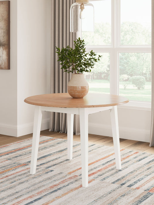 Gesthaven - Round Dining Room Drop Leaf Table – Dining Tables by Signature Design by Ashley® at Furniture Wholesale Plus , Nashville furniture store