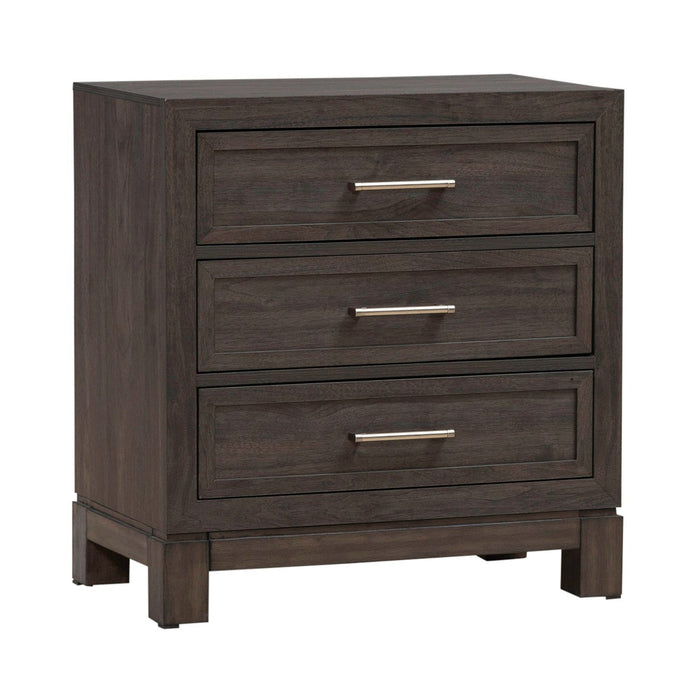 Modern Edge - Nightstand With Charging Station - Caffe – Nightstands w/ Charging Stations by Liberty Furniture at Furniture Wholesale Plus , Nashville furniture store