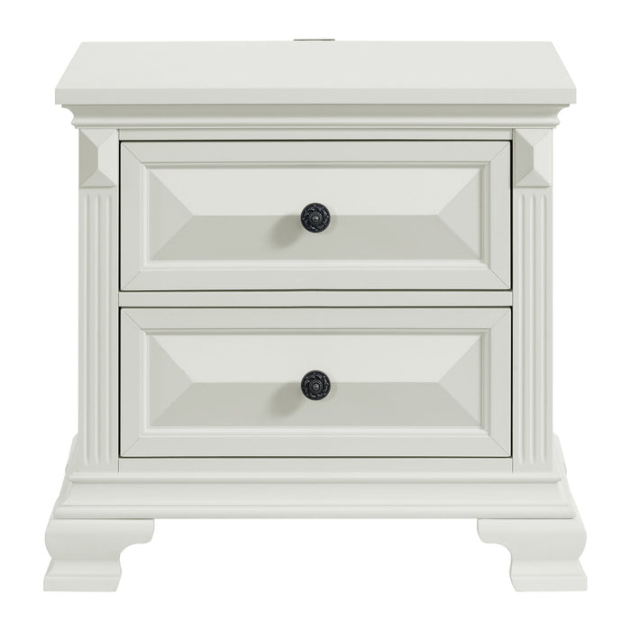 Bridgestone - 2-Drawer Nightstand With USB – Nightstands w/ Charging Stations by Elements International at Furniture Wholesale Plus , Nashville furniture store