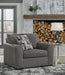 Gardiner - 2 Pc. - Chair And A Half, Ottoman - Pewter – Stationary Chair & Ottoman by Signature Design by Ashley® at Furniture Wholesale Plus , Nashville furniture store