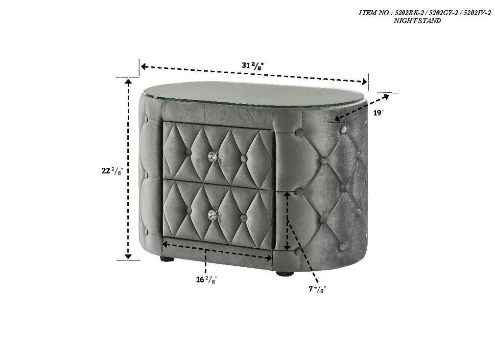 Voltare - Nightstand - Premium Accent Nightstands from Crown Mark - Just $259! Shop now at Furniture Wholesale Plus  We are the best furniture store in Nashville, Hendersonville, Goodlettsville, Madison, Antioch, Mount Juliet, Lebanon, Gallatin, Springfield, Murfreesboro, Franklin, Brentwood