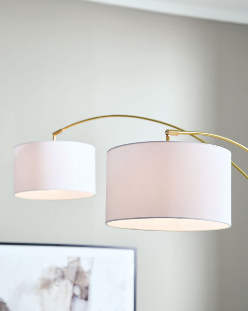 Valo - Metal Arc Lamp - Gold Finish – Floor Lamps by Signature Design by Ashley® at Furniture Wholesale Plus , Nashville furniture store