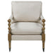 Dempsy - Upholstered Accent Chair With Casters - Beige - Premium Accent Chairs from CoasterElevations - Just $539! Shop now at Furniture Wholesale Plus  We are the best furniture store in Nashville, Hendersonville, Goodlettsville, Madison, Antioch, Mount Juliet, Lebanon, Gallatin, Springfield, Murfreesboro, Franklin, Brentwood