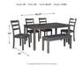 Bridson - RECT DRM Table Set (Set of 6) - Gray – 6 Piece Dining Room Sets by Signature Design by Ashley® at Furniture Wholesale Plus , Nashville furniture store