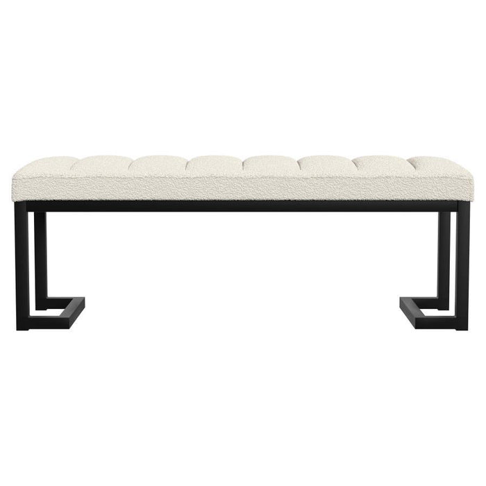 Mesa - Boucle Upholstered Tufted Accent Bench - Premium Upholstered Benches from Coaster Fine Furniture - Just $189! Shop now at Furniture Wholesale Plus  We are the best furniture store in Nashville, Hendersonville, Goodlettsville, Madison, Antioch, Mount Juliet, Lebanon, Gallatin, Springfield, Murfreesboro, Franklin, Brentwood