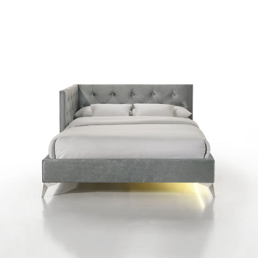 Amberley - Full Upholstered Corner Bed With LED And USB – Upholstered Beds by Elements International at Furniture Wholesale Plus , Nashville furniture store