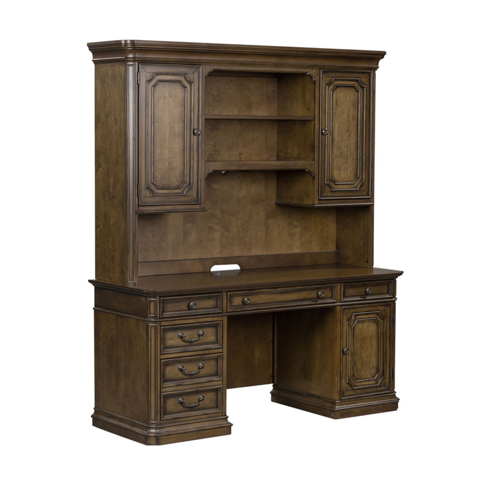 Amelia - Jr Executive Credenza Set - Antique Toffee – Credenzas & Hutches by Liberty Furniture at Furniture Wholesale Plus , Nashville furniture store