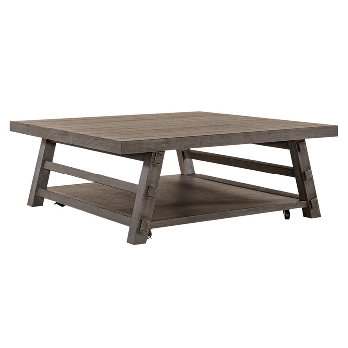 Modern Farmhouse - Oversized Square Cocktail Table – Cocktail Tables by Liberty Furniture at Furniture Wholesale Plus , Nashville furniture store