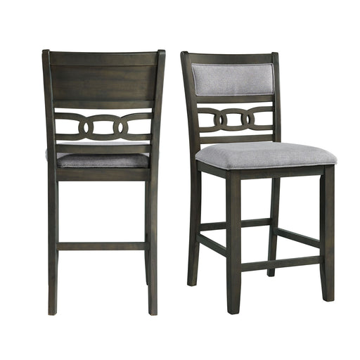 Amherst - Counter Side Chair With Fabric Cushion (Set of 2) - Gray Finish – Chair Sets by Elements International at Furniture Wholesale Plus , Nashville furniture store