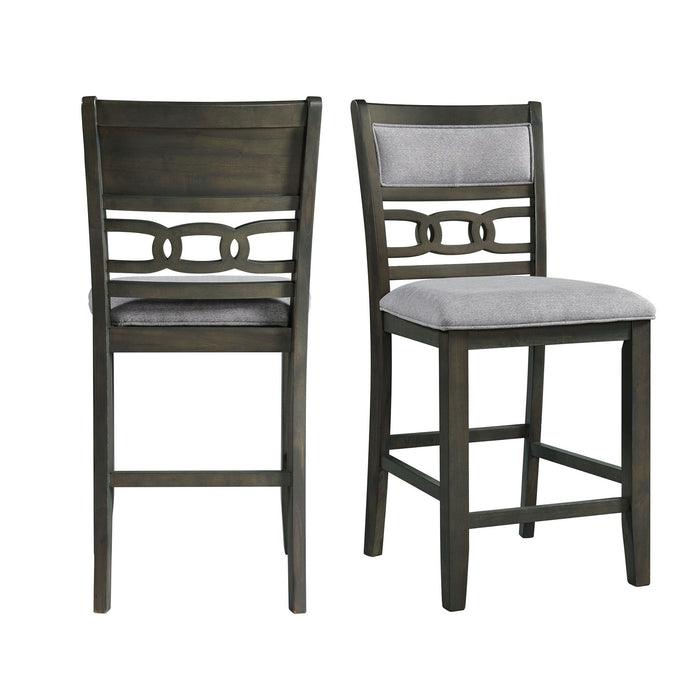 Amherst - Counter Side Chair With Fabric Cushion (Set of 2) - Gray Finish – Chair Sets by Elements International at Furniture Wholesale Plus , Nashville furniture store