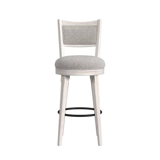 Rogen Rustic - Swivel Bar Stool (Set of 2) - Rustic White – Stool Sets by Elements International at Furniture Wholesale Plus , Nashville furniture store